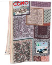 Pierre Louis Mascia - Lago Di Como Silk Gedrukte Sjaal - Lyst
