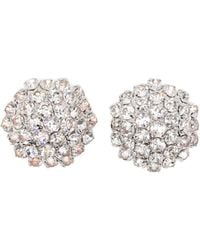 Self-Portrait - Crystal Flower Earrings - Lyst
