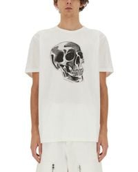 McQueen - Printed Cotton T-Shirt - Lyst