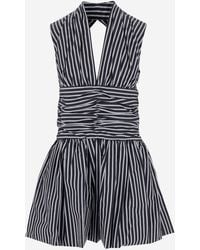 Patou - Mini -jurk Met Open Terug In Katoenen Popin - Lyst