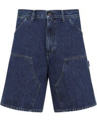 Carhartt - Carhartt Wip Wip Principal Double Knee Denim Coton Shorts - Lyst
