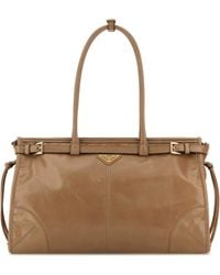 Prada - Beige Large Bonnie Shoulder Bag - Lyst