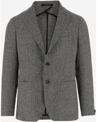 Tagliatore - Wolle Tweed Single Breasted Jacke - Lyst