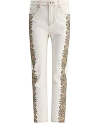 Etro - Jeans With Side Prints - Lyst