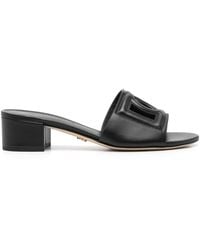 Dolce & Gabbana - Sandales À Logo Embossé 40 Mm - Lyst