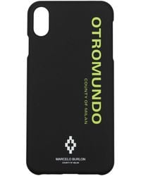 Marcelo Burlon - Porta Iphone Iphone Xs Max Uomo Poliammide Nero - Lyst