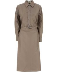 Fendi - Cappuccino Poplin Shirt Dress - Lyst