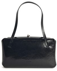 Jil Sander - Small 'goji Pillow' Black Lear Bag - Lyst