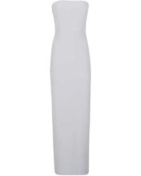 Norma Kamali - Lange Strapless Zijden Jurk - Lyst