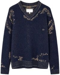 Maison Margiela - V-Neck Sweater - Lyst