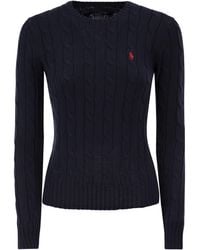 Polo Ralph Lauren - Cotton Cable Knit Crew Neck Jumper - Lyst