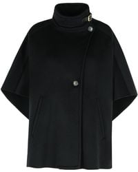 Max Mara - 'Derrik' Black Cashmere Cape - Lyst
