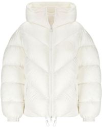 Elisabetta Franchi - Ivory Padded Jacket - Lyst