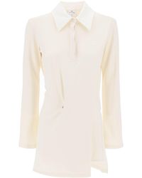 Courreges - Twisted Polo Mini Dress - Lyst