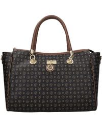 Pollini - Schoudertassen Vrouwen Pvc Zwart/bruin - Lyst