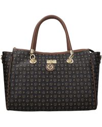 Pollini - Borse A Spalla Donna Pvc Nero/Marrone - Lyst