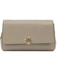 Tory Burch - Charlie Wallet With Quilted Chain - Lyst
