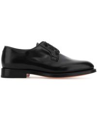 Santoni - Leather Lace-Up Shoes - Lyst