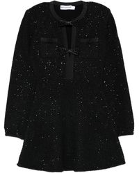 Self-Portrait - Sequin Knit Mini Dress - Lyst