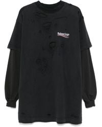Balenciaga - Politiek Campagne Gelaagd T -shirt - Lyst