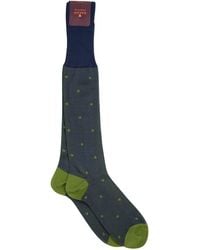 Gallo - Polka Dot Cotton Long Socks - Lyst