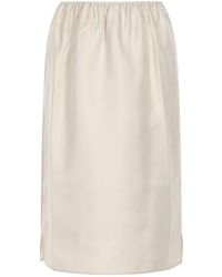 Loulou de Saison - Vasali Silk Twill Midi Skirt - Lyst
