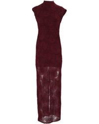 ROTATE BIRGER CHRISTENSEN - Tight-Fit Floral Mesh Maxi Dress - Lyst