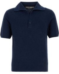 Dolce & Gabbana - Cotton Blend Polo Shirt - Lyst