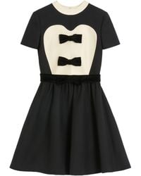 Valentino - Wool And Silk Blend Mini Dress - Lyst
