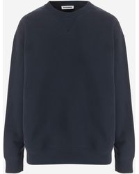 Jil Sander - Katoenen Sweatshirt Met Logo - Lyst