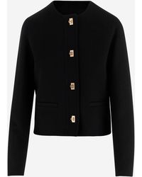 Ferragamo - Jasje Van Wol En Kasjmier Met Gouden Knopen - Lyst