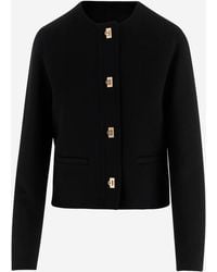 Ferragamo - Wool And Cashmere Jacket, Buttons - Lyst