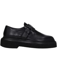 Max Mara - Buckle Leather Loafers - Lyst