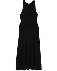 Emporio Armani - Midikleid Mit V-Ausschnitt - Lyst
