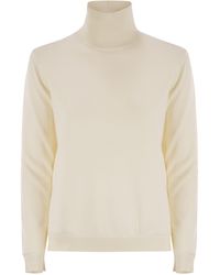 Weekend by Maxmara - Kiku Turtleneck In Zijde En Wollen Garen - Lyst