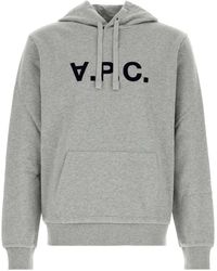 A.P.C. - Melange Stretch Cotton Sweatshirt - Lyst