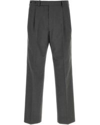 Prada - Charcoal Wool Blend Pant - Lyst