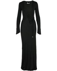 The Attico - Attico Zwarte Viscose -jurk - Lyst