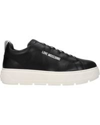 Love Moschino - Sneakers Donna Pelle Nero - Lyst