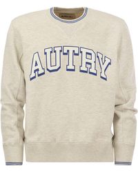 Autry - Crew Neck Sweatshirt Met Logo - Lyst