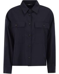 Weekend by Maxmara - Wkdmulino Cropped Wollen Canvas Jack - Lyst