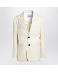 Ami Paris - Butter-Coloured Wool Jacket - Lyst