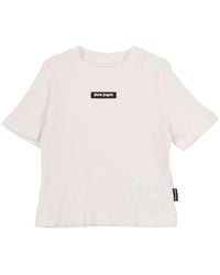 Palm Angels - Logo Rib Baby Tee S/S Girl - Lyst