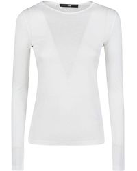 Liviana Conti - Long Sleeve Cotton Blend T Shirt - Lyst