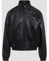 Acne Studios - Leather Bomber Jacket - Lyst