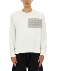 MM6 by Maison Margiela - Sweatshirt With Contrasting Logo Patch - Lyst