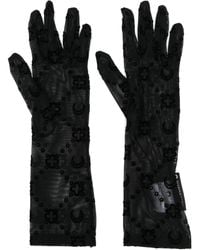 Marine Serre - Flocked-Monogram Gloves - Lyst