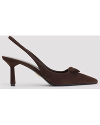 Prada - Suede Leather Pumps - Lyst