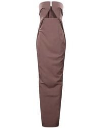 Rick Owens - Strapless Maxi Dress With Cut-Outs - Lyst
