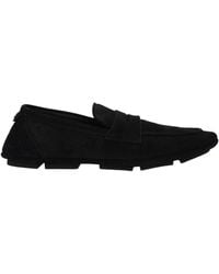 Dolce & Gabbana - Dolce&Gabbana Herrens Schwarze Wildleder-Loafer - Lyst